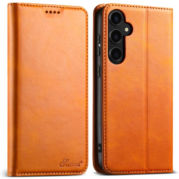Suteni Calf Texture Horizontal Flip Leather Phone Case, For Samsung Galaxy S25 5G, For Samsung Galaxy S25+ 5G, For Samsung Galaxy S25 Ultra 5G, For Samsung Galaxy S24 Ultra 5G, For Samsung Galaxy S24+ 5G, For Samsung Galaxy S24 5G����������������������...