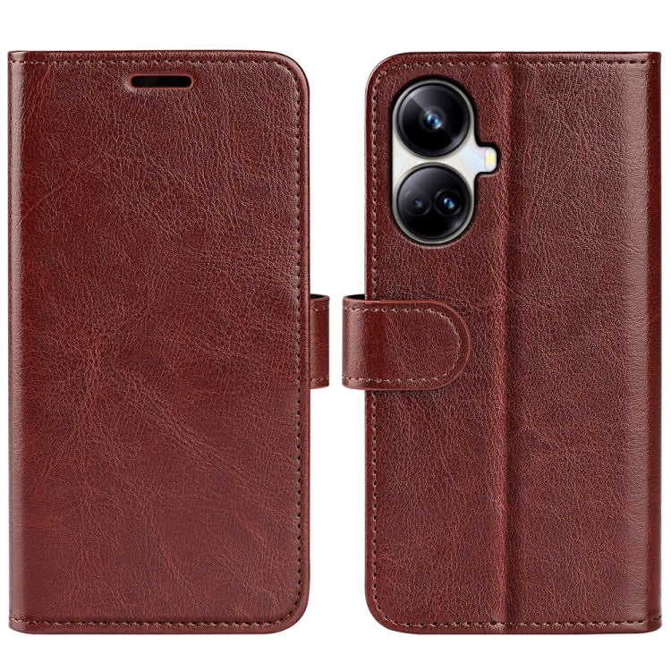 For Realme 10 Pro+ R64 Texture Horizontal Flip Leather Phone Case, For Realme 10 Pro+