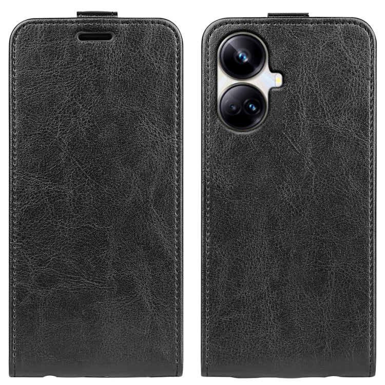 For Realme 10 Pro+ R64 Texture Single Vertical Flip Leather Phone Case, For Realme 10 Pro+