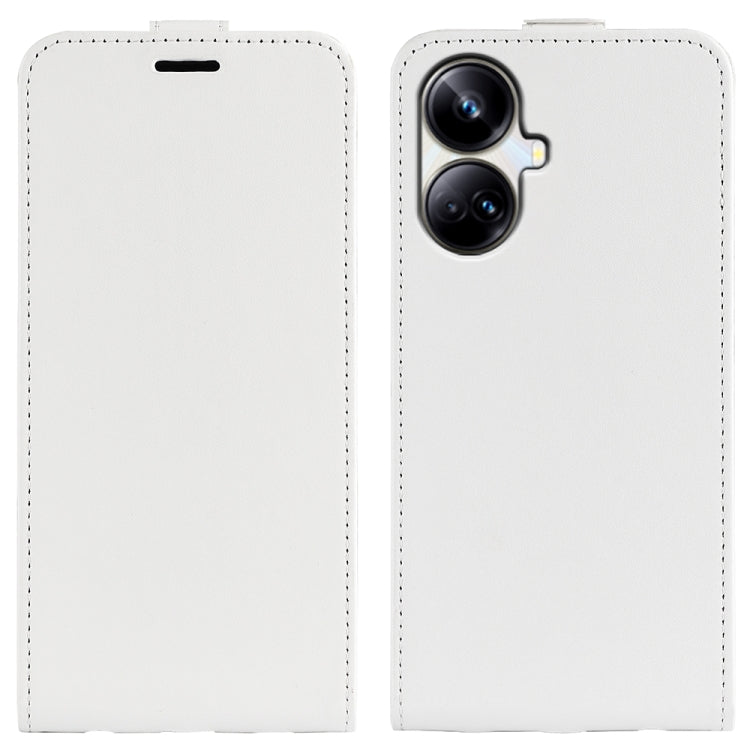 For Realme 10 Pro+ R64 Texture Single Vertical Flip Leather Phone Case, For Realme 10 Pro+