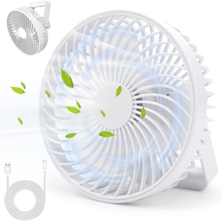 Multifunktionaler, wiederaufladbarer LED-Campingventilator für den Außenbereich, Schwarz, Weiß