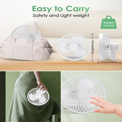 Multifunktionaler, wiederaufladbarer LED-Campingventilator für den Außenbereich, Schwarz, Weiß