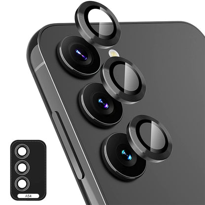 For Samsung Galaxy A54 ENKAY Hat-Prince 9H Rear Camera Lens Aluminium Alloy Ring Tempered Glass Film, For Samsung Galaxy A54