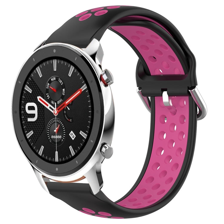 22mm Perforated Breathable Sports Silicone Watch Band, For Amazfit GTR 4, For Amazfit GTR 4 Pro, For Amazfit GTR 3, For Amazfit GTR 3 Pro, For Amazfit GTR 2e, For Amazfit GTR 2
