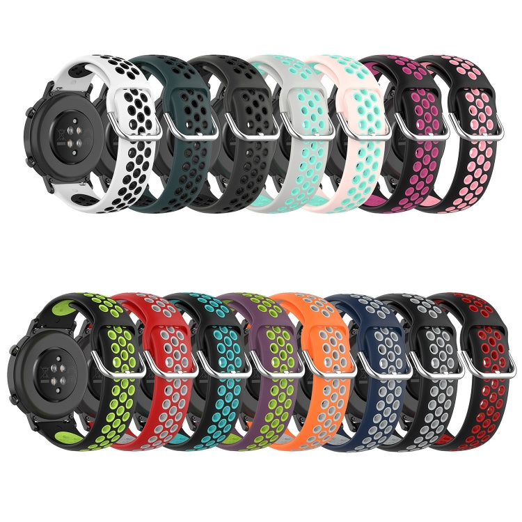 22mm Perforated Breathable Sports Silicone Watch Band, For Amazfit GTR 4, For Amazfit GTR 4 Pro, For Amazfit GTR 3, For Amazfit GTR 3 Pro, For Amazfit GTR 2e, For Amazfit GTR 2