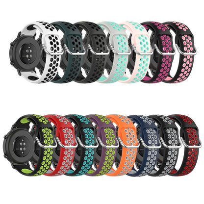 22mm Perforated Breathable Sports Silicone Watch Band, For Amazfit GTR 4, For Amazfit GTR 4 Pro, For Amazfit GTR 3, For Amazfit GTR 3 Pro, For Amazfit GTR 2e, For Amazfit GTR 2