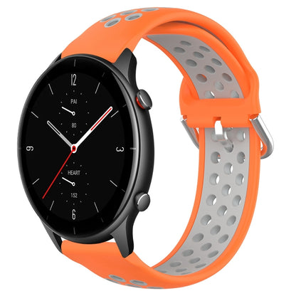 22mm Perforated Breathable Sports Silicone Watch Band, For Amazfit GTR 4, For Amazfit GTR 4 Pro, For Amazfit GTR 3, For Amazfit GTR 3 Pro, For Amazfit GTR 2e, For Amazfit GTR 2