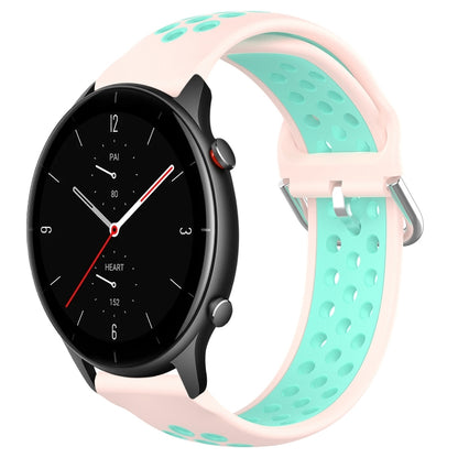22mm Perforated Breathable Sports Silicone Watch Band, For Amazfit GTR 4, For Amazfit GTR 4 Pro, For Amazfit GTR 3, For Amazfit GTR 3 Pro, For Amazfit GTR 2e, For Amazfit GTR 2