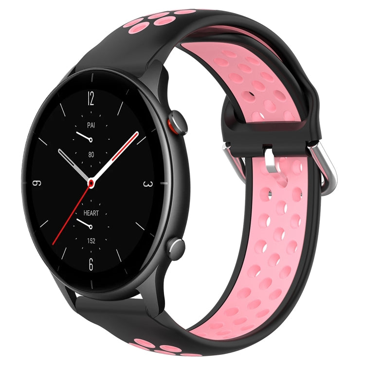 22mm Perforated Breathable Sports Silicone Watch Band, For Amazfit GTR 4, For Amazfit GTR 4 Pro, For Amazfit GTR 3, For Amazfit GTR 3 Pro, For Amazfit GTR 2e, For Amazfit GTR 2