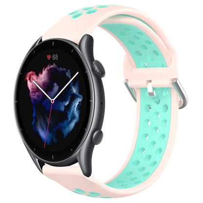 22mm Perforated Breathable Sports Silicone Watch Band, For Amazfit 3, For Amazfit GTR 47mm