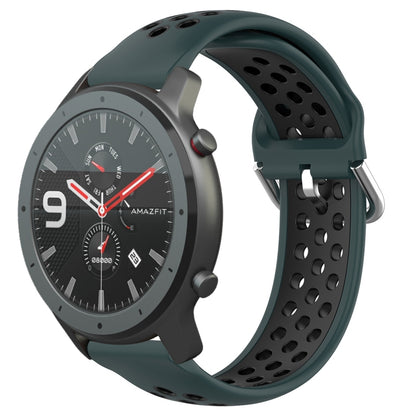 22mm Perforated Breathable Sports Silicone Watch Band, For Amazfit 3, For Amazfit GTR 47mm