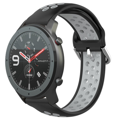 22mm Perforated Breathable Sports Silicone Watch Band, For Amazfit 3, For Amazfit GTR 47mm