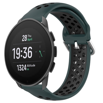 22mm Perforated Breathable Sports Silicone Watch Band, For Suunto 9 Peak Pro, For Suunto 9 Peak, For Suunto 5 Peak