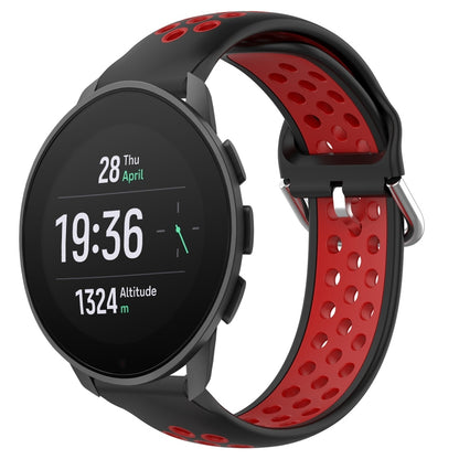 22mm Perforated Breathable Sports Silicone Watch Band, For Suunto 9 Peak Pro, For Suunto 9 Peak, For Suunto 5 Peak