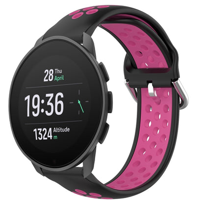 22mm Perforated Breathable Sports Silicone Watch Band, For Suunto 9 Peak Pro, For Suunto 9 Peak, For Suunto 5 Peak