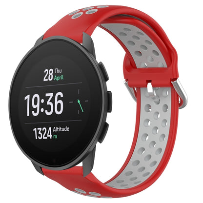 22mm Perforated Breathable Sports Silicone Watch Band, For Suunto 9 Peak Pro, For Suunto 9 Peak, For Suunto 5 Peak