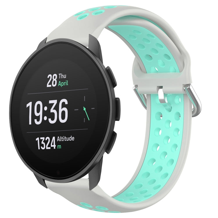 22mm Perforated Breathable Sports Silicone Watch Band, For Suunto 9 Peak Pro, For Suunto 9 Peak, For Suunto 5 Peak