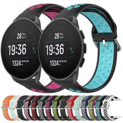 22mm Perforated Breathable Sports Silicone Watch Band, For Suunto 9 Peak Pro, For Suunto 9 Peak, For Suunto 5 Peak