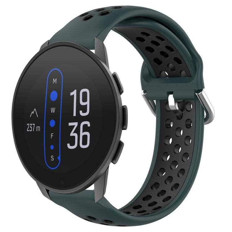 22mm Perforated Breathable Sports Silicone Watch Band, For Suunto 9 Peak Pro, For Suunto 9 Peak, For Suunto 5 Peak