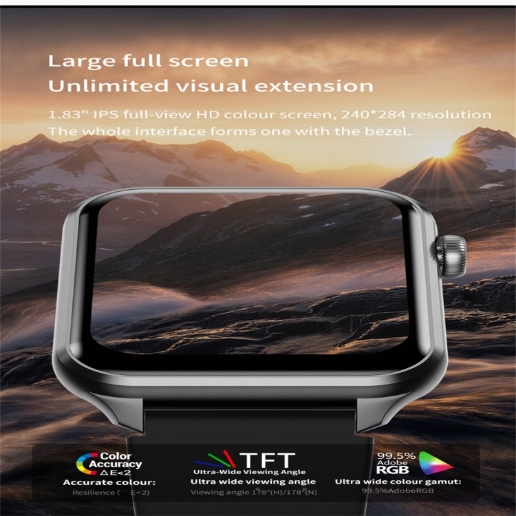 X7 1.83 inch Color Screen Smart Watch,Support Heart Rate Monitoring / Blood Pressure Monitoring