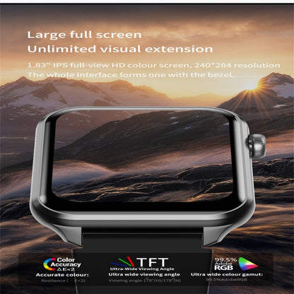 X7 1.83 inch Color Screen Smart Watch,Support Heart Rate Monitoring / Blood Pressure Monitoring