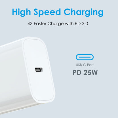 NORTHJO NOPD2501 PD 25W USB-C / Type-C Single Port Fast Charger, US Plug, EU Plug, UK Plug, AU Plug