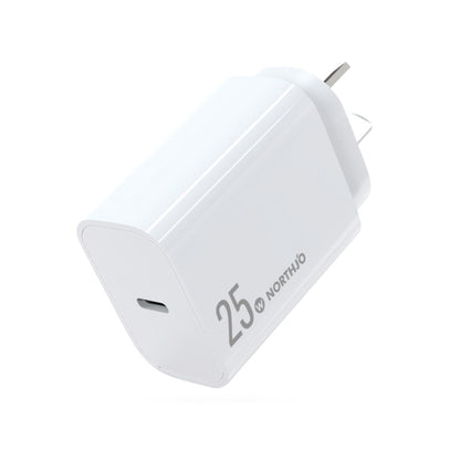 NORTHJO NOPD2501 PD 25W USB-C / Type-C Single Port Fast Charger, US Plug, EU Plug, UK Plug, AU Plug