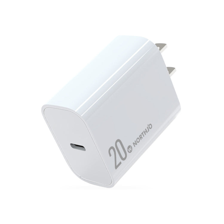 NORTHJO NOPD2001 PD 20W USB-C / Type-C Single Port Fast Charger, US Plug, EU Plug, UK Plug, AU Plug