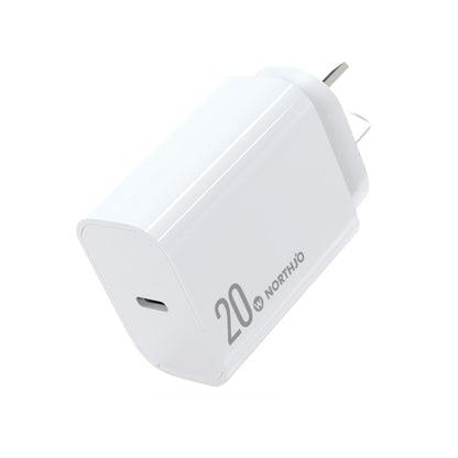 NORTHJO NOPD2001 PD 20W USB-C / Type-C Single Port Fast Charger, US Plug, EU Plug, UK Plug, AU Plug