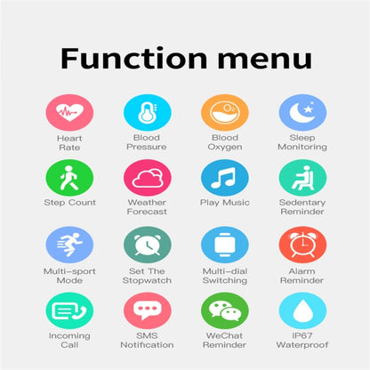 Y9 Pro 1.85 inch Color Screen Smart Watch,Support Heart Rate Monitoring / Blood Pressure Monitoring