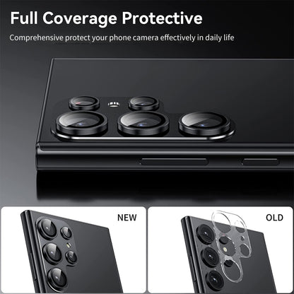 For Samsung Galaxy S23 Ultra 5G ENKAY Hat-Prince AR Anti-reflection Aluminium Alloy Tempered Glass Camera Lens Film