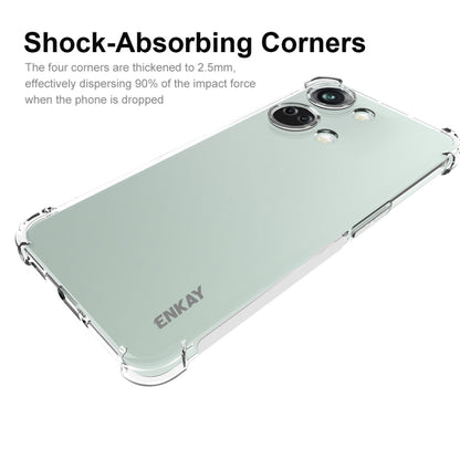 For OnePlus Ace 2V 5G ENKAY Clear TPU Shockproof Anti-slip Phone Case, For OnePlus Ace 2V 5G