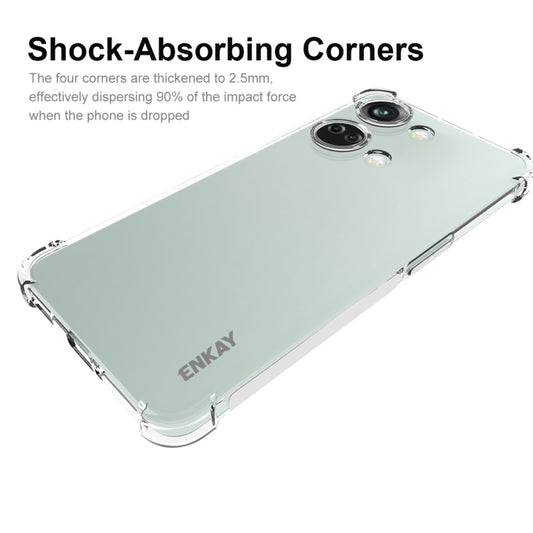 For OnePlus Ace 2V 5G ENKAY Clear TPU Shockproof Anti-slip Phone Case, For OnePlus Ace 2V 5G