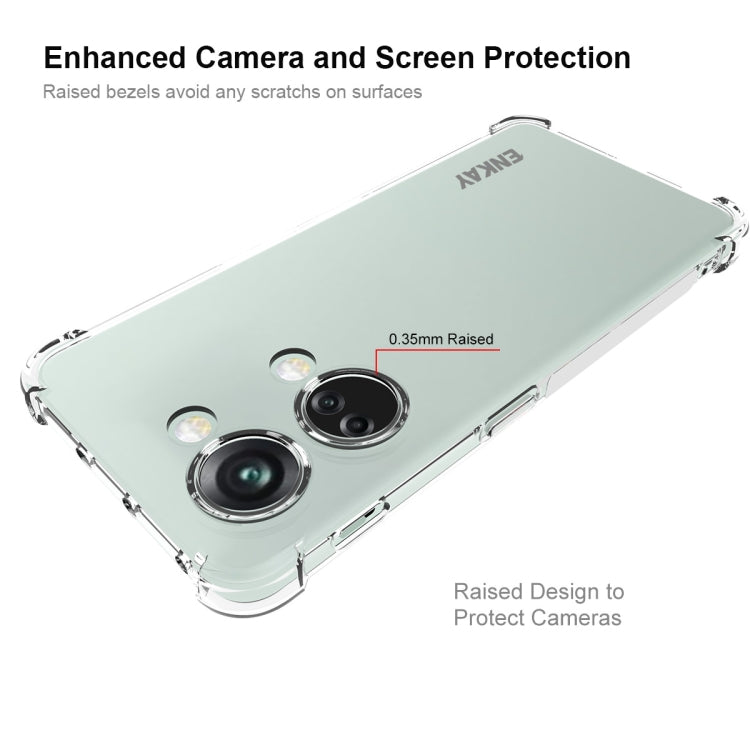 For OnePlus Ace 2V 5G ENKAY Clear TPU Shockproof Anti-slip Phone Case, For OnePlus Ace 2V 5G