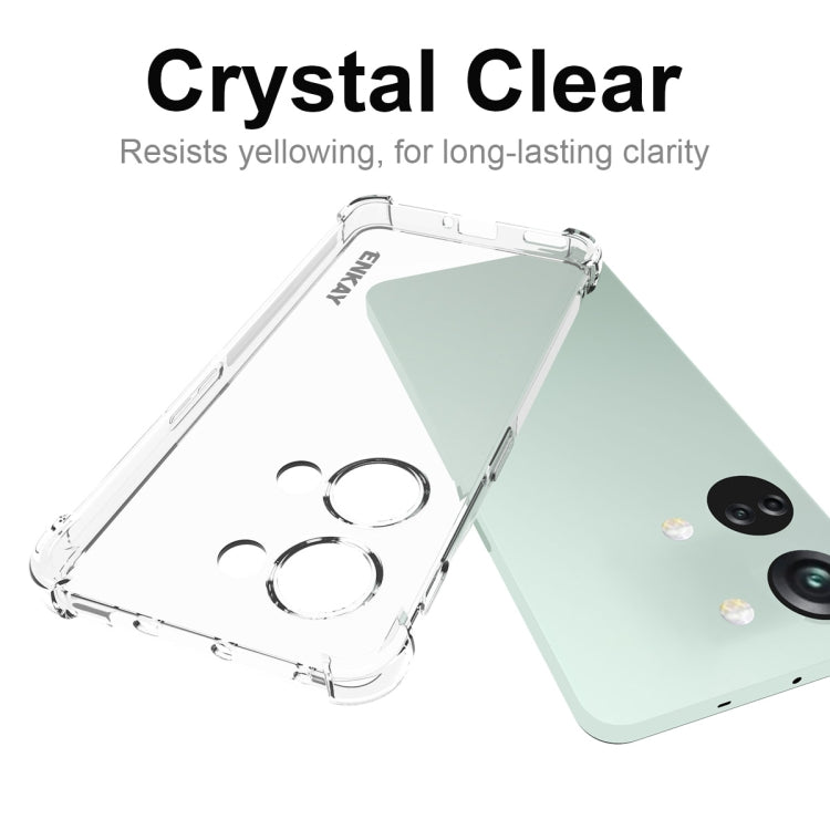 For OnePlus Ace 2V 5G ENKAY Clear TPU Shockproof Anti-slip Phone Case, For OnePlus Ace 2V 5G