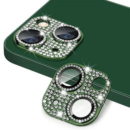 For iPhone 13 / 13 mini ENKAY Hat-Prince Blink Diamond Camera Lens Aluminium Alloy Tempered Glass Film, For iPhone 13 / 13 mini