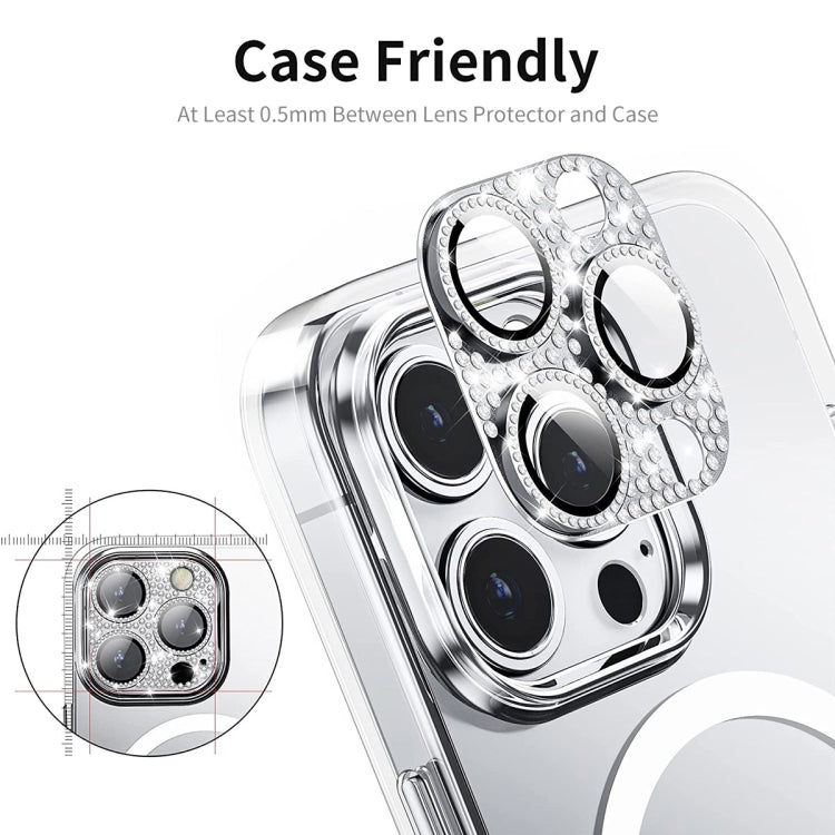 For iPhone 14 Pro / 14 Pro Max ENKAY Hat-Prince Blink Diamond Camera Lens Aluminium Alloy Tempered Glass Film, For iPhone 14 Pro / 14 Pro Max