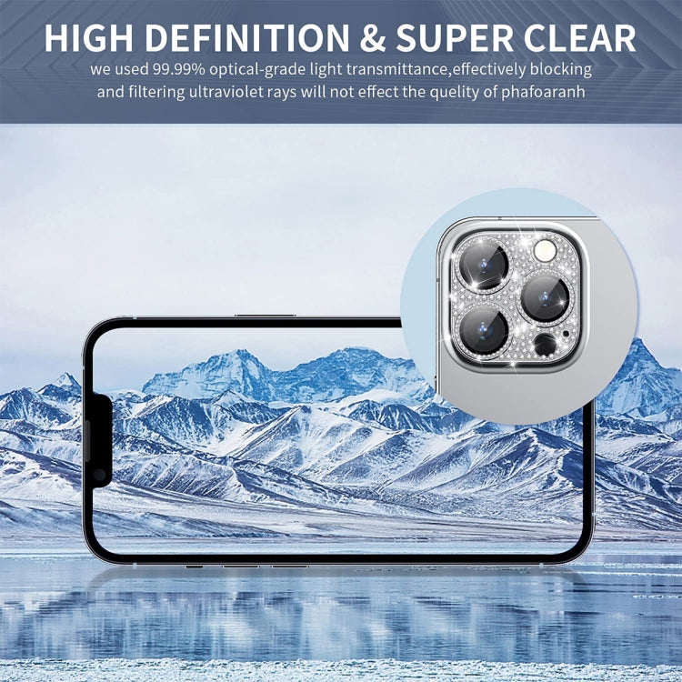 For iPhone 12 Pro / 12 Pro Max ENKAY Hat-Prince Blink Diamond Camera Lens Aluminium Alloy Tempered Glass Film, For iPhone 12 Pro