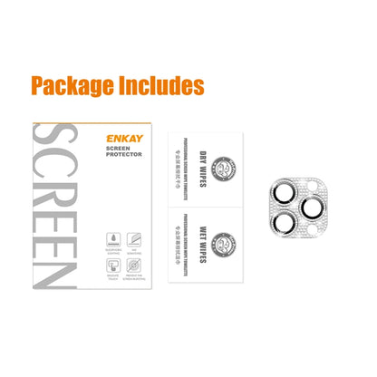 For iPhone 12 Pro / 12 Pro Max ENKAY Hat-Prince Blink Diamond Camera Lens Aluminium Alloy Tempered Glass Film, For iPhone 12 Pro