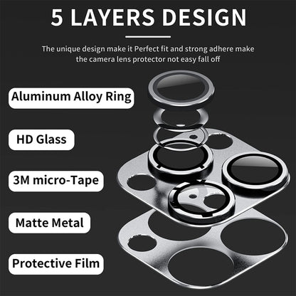 For iPhone 13 Pro / 13 Pro Max ENKAY Hat-Prince Anti-reflection Camera Lens Aluminium Alloy Tempered Glass Film, For iPhone 13 Pro / 13 Pro Max