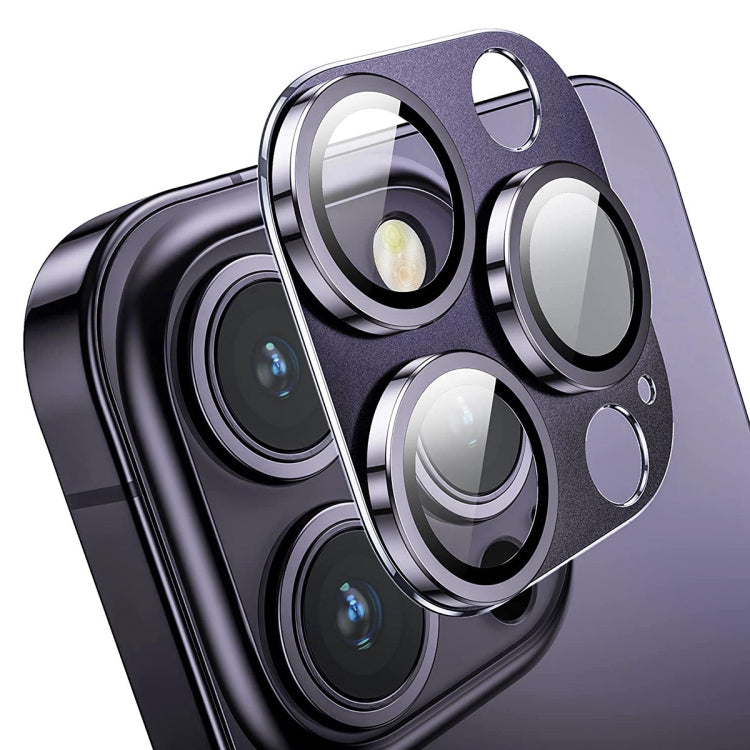 For iPhone 14 Pro / 14 Pro Max ENKAY Hat-Prince Anti-reflection Camera Lens Aluminium Alloy  Tempered Glass Film, For iPhone 14 Pro / 14 Pro Max