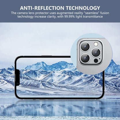 For iPhone 14 Pro / 14 Pro Max ENKAY Hat-Prince Anti-reflection Camera Lens Aluminium Alloy  Tempered Glass Film, For iPhone 14 Pro / 14 Pro Max
