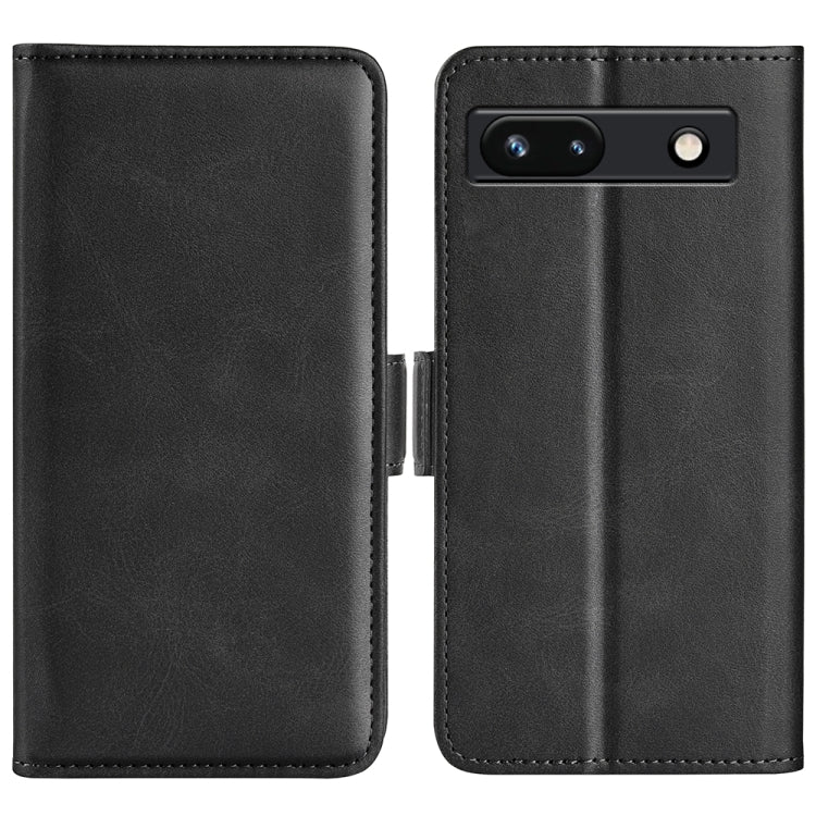 For Google Pixel 7a Dual-side Magnetic Buckle Leather Phone Case, For Google Pixel 7a