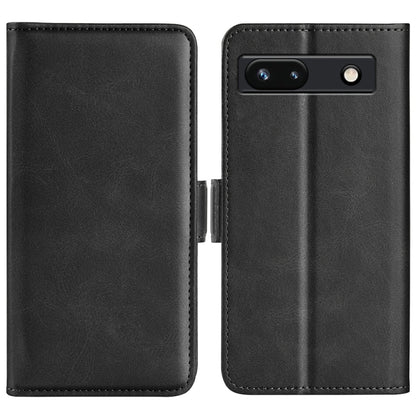 For Google Pixel 7a Dual-side Magnetic Buckle Leather Phone Case, For Google Pixel 7a