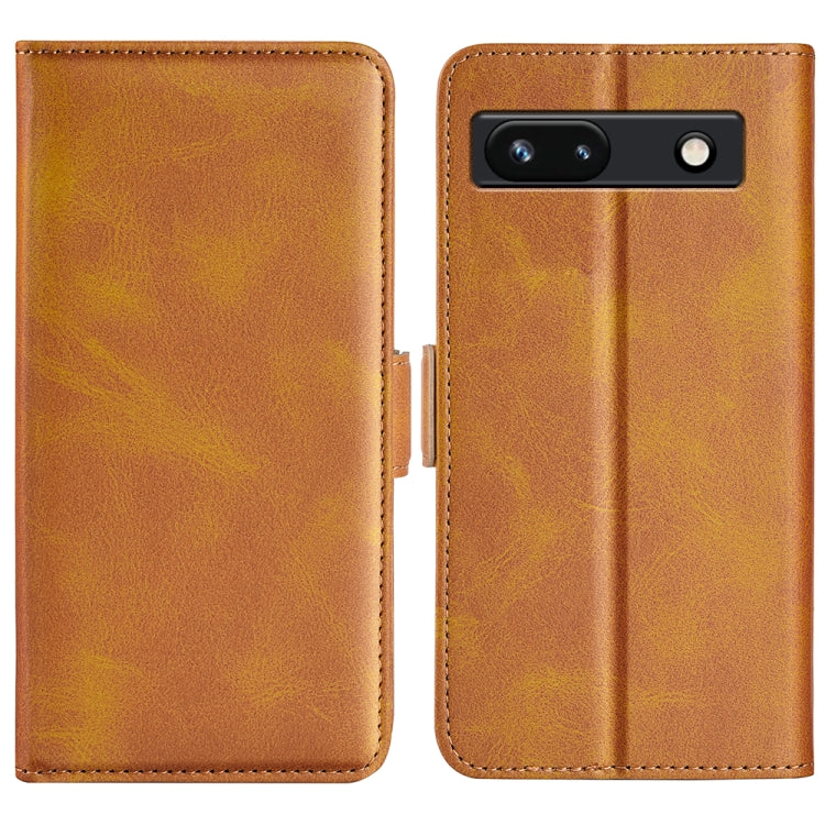 For Google Pixel 7a Dual-side Magnetic Buckle Leather Phone Case, For Google Pixel 7a