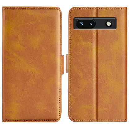 For Google Pixel 7a Dual-side Magnetic Buckle Leather Phone Case, For Google Pixel 7a