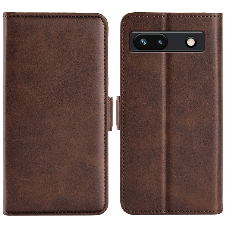 For Google Pixel 7a Dual-side Magnetic Buckle Leather Phone Case, For Google Pixel 7a