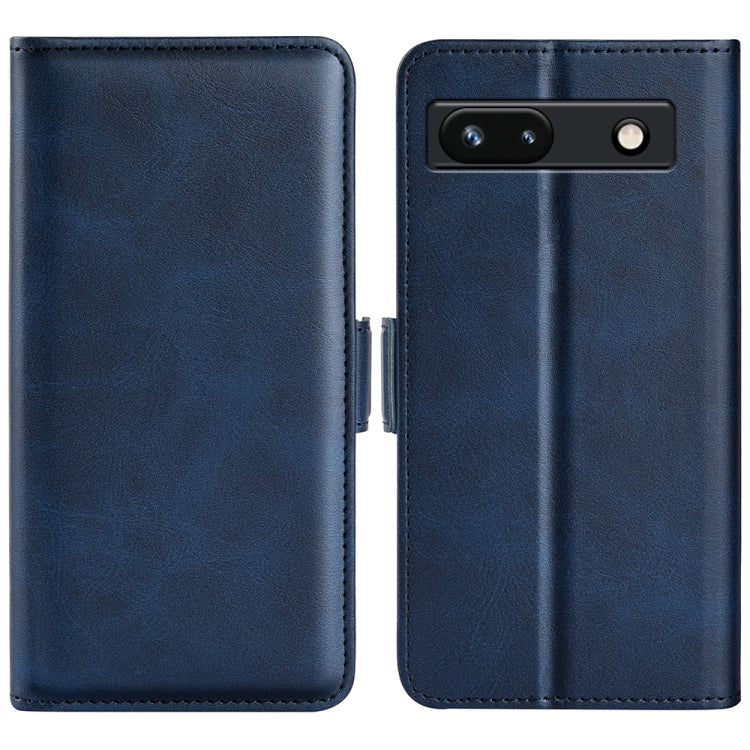 For Google Pixel 7a Dual-side Magnetic Buckle Leather Phone Case, For Google Pixel 7a