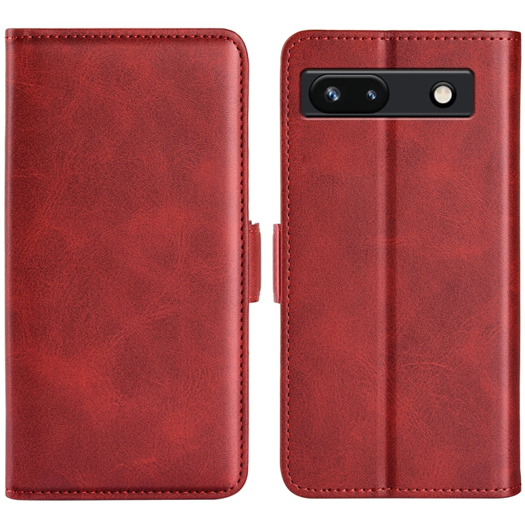 For Google Pixel 7a Dual-side Magnetic Buckle Leather Phone Case, For Google Pixel 7a