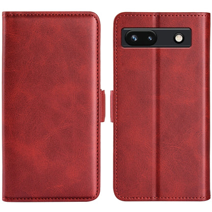 For Google Pixel 7a Dual-side Magnetic Buckle Leather Phone Case, For Google Pixel 7a